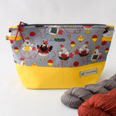 All Knit Up Chicken Print Project Bag - Medium - Miss Babs Notions