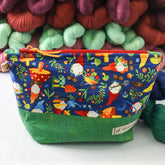 All Knit Up Garden Gnomes Project Bag - Medium - Miss Babs Notions