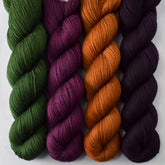 Beanstalk, Wolfsbane, Roasted Pumpkin, and Impatient - Miss Babs Yummy 2-Ply Quartet
