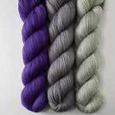 Bearded Iris, Oxidized Silver, and Beachglass - Miss Babs Caroline Trio