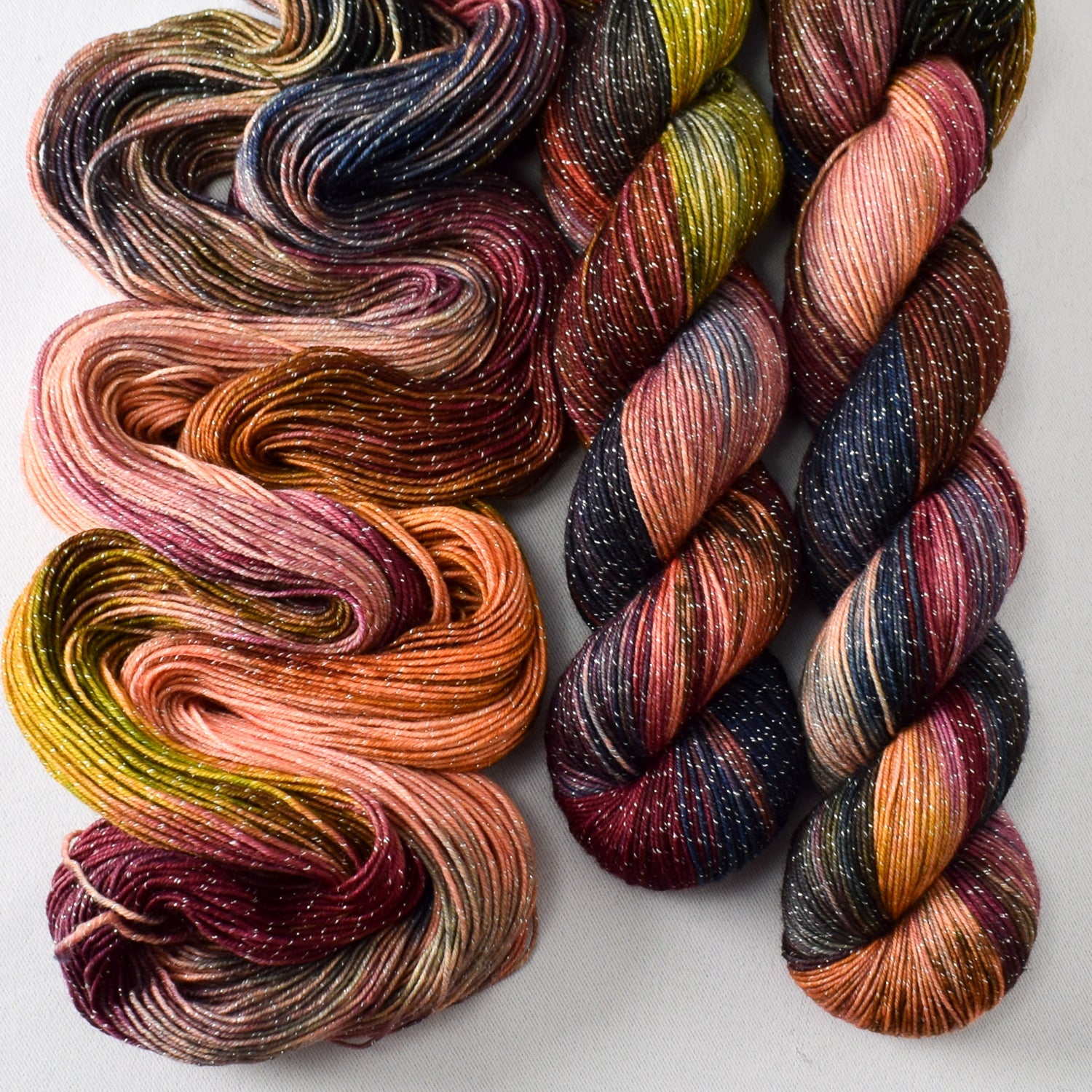 Belle of the Ball - Miss Babs Estrellita fingering weight superwash merino and Lurex yarn