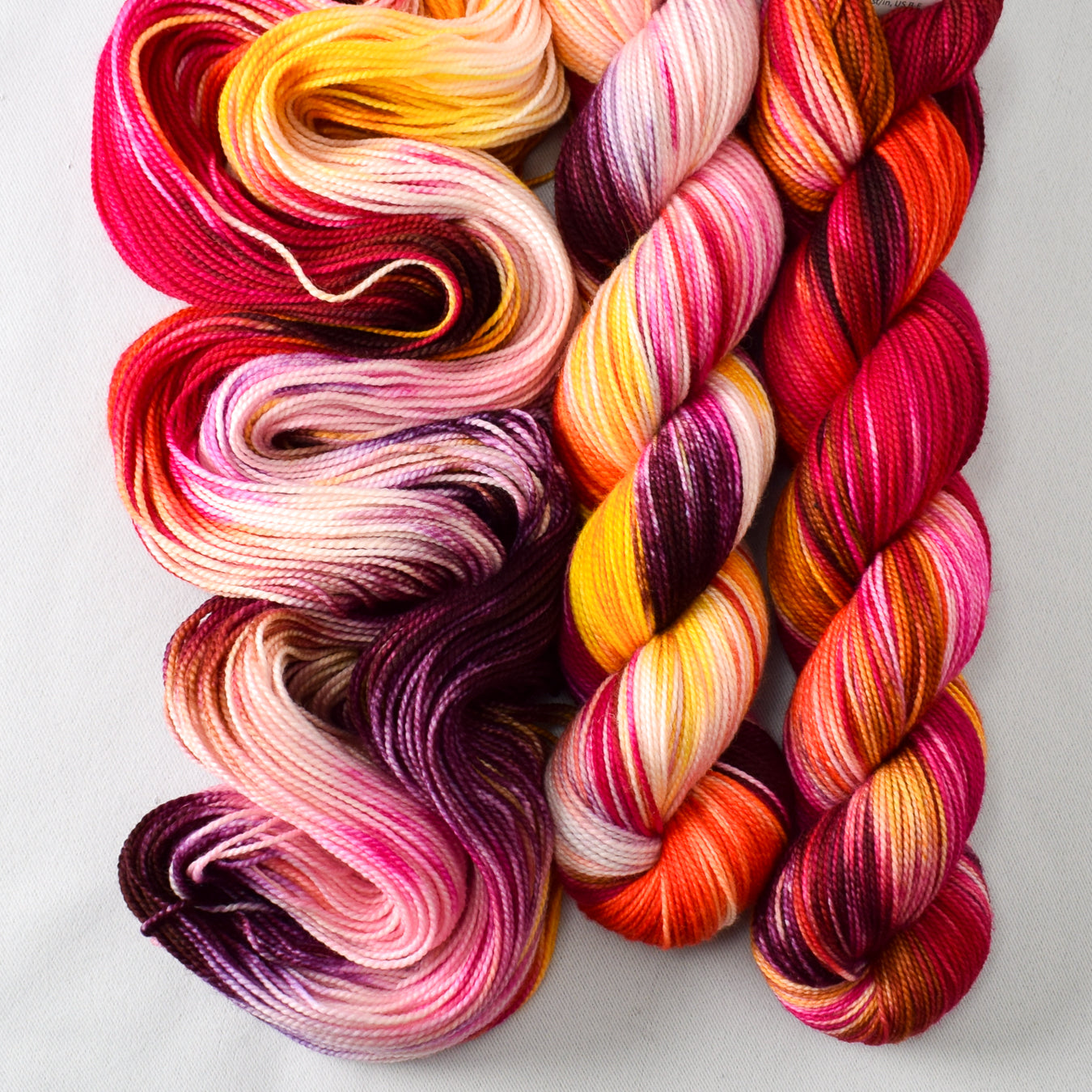 Bloomin Pansies - Miss Babs Yummy 2-Ply superwash Merino wool yarn