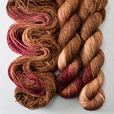 Chocolate Roses - Miss Babs Estrellita fingering weight superwash merino and Lurex yarn