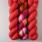 Coral and Bloomin Pansies - Miss Babs Yummy 2-Ply Yellow Brick Rodeo Set