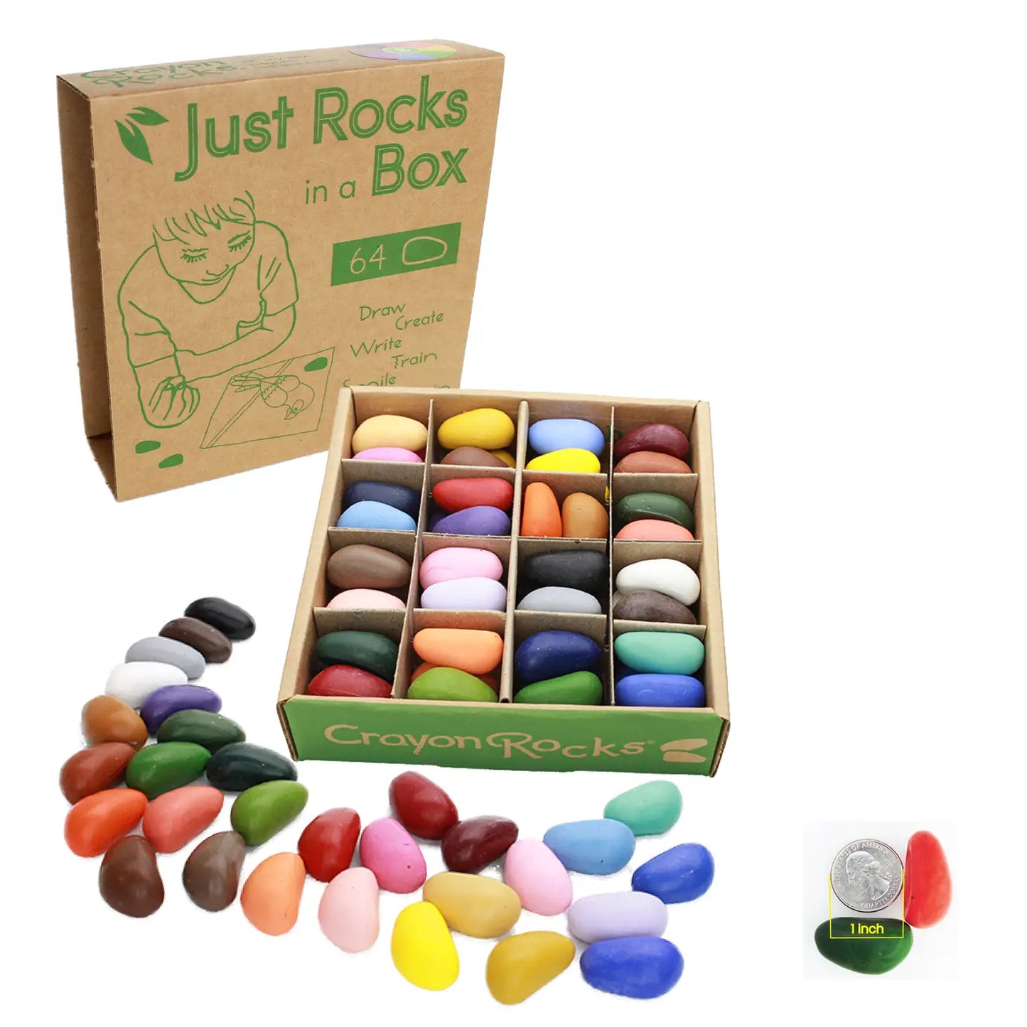 Crayon Rocks in a Box
