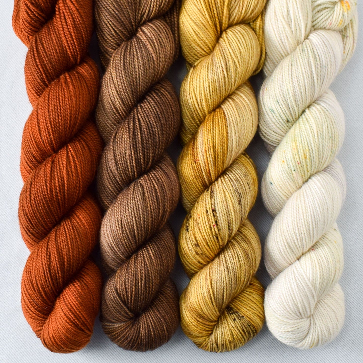 Dark Cygnus, Coconut Horses, Alder, and Sea Glass - Miss Babs Yummy 2-Ply Quartet