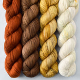 Dark Cygnus, Coconut Horses, Alder, and Sea Glass - Miss Babs Yummy 2-Ply Quartet