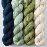 Dark Perseus, In the Meadow, Peace Lily, and Snowdrift - Miss Babs Yummy 2-Ply Quartet