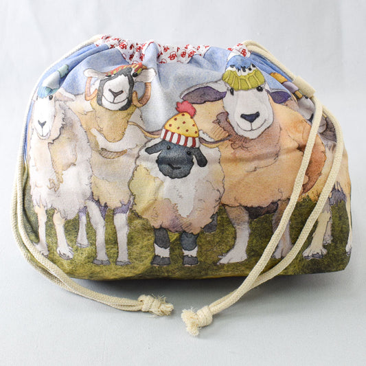 Emma Ball Happy Sheep Drawstring Bag - Miss Babs Notions