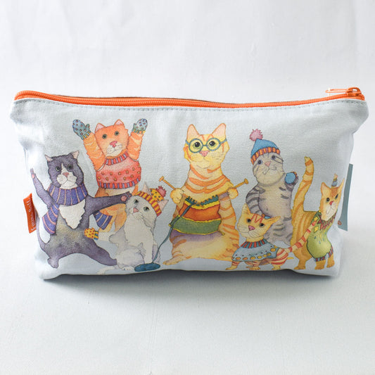Emma Ball Kittens in Mittens Zipped Pouch - Miss Babs Notions