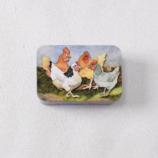 Felted Chickens Pocket Tin - Miss Babs notions
