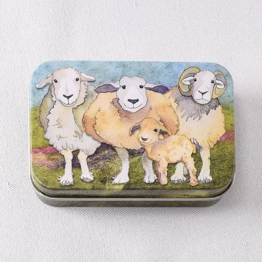 Felted Sheep Mini Rectangular Tin - Miss Babs notions