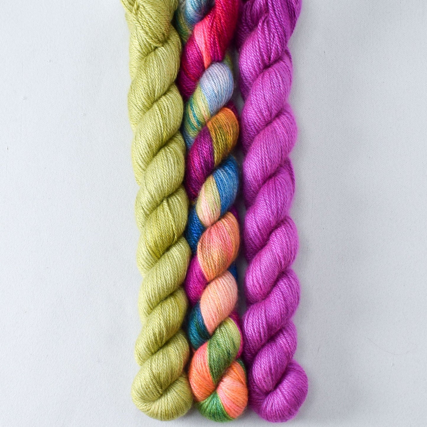 Fiddlehead, Mad Hatter, and Violaceous - Miss Babs Sojourn Cowl Set