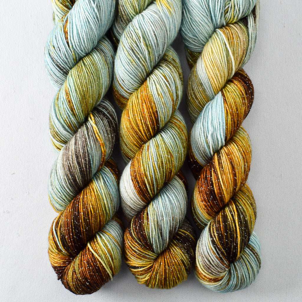 Lost Treasure - Miss Babs Estrellita fingering weight superwash merino and Lurex yarn