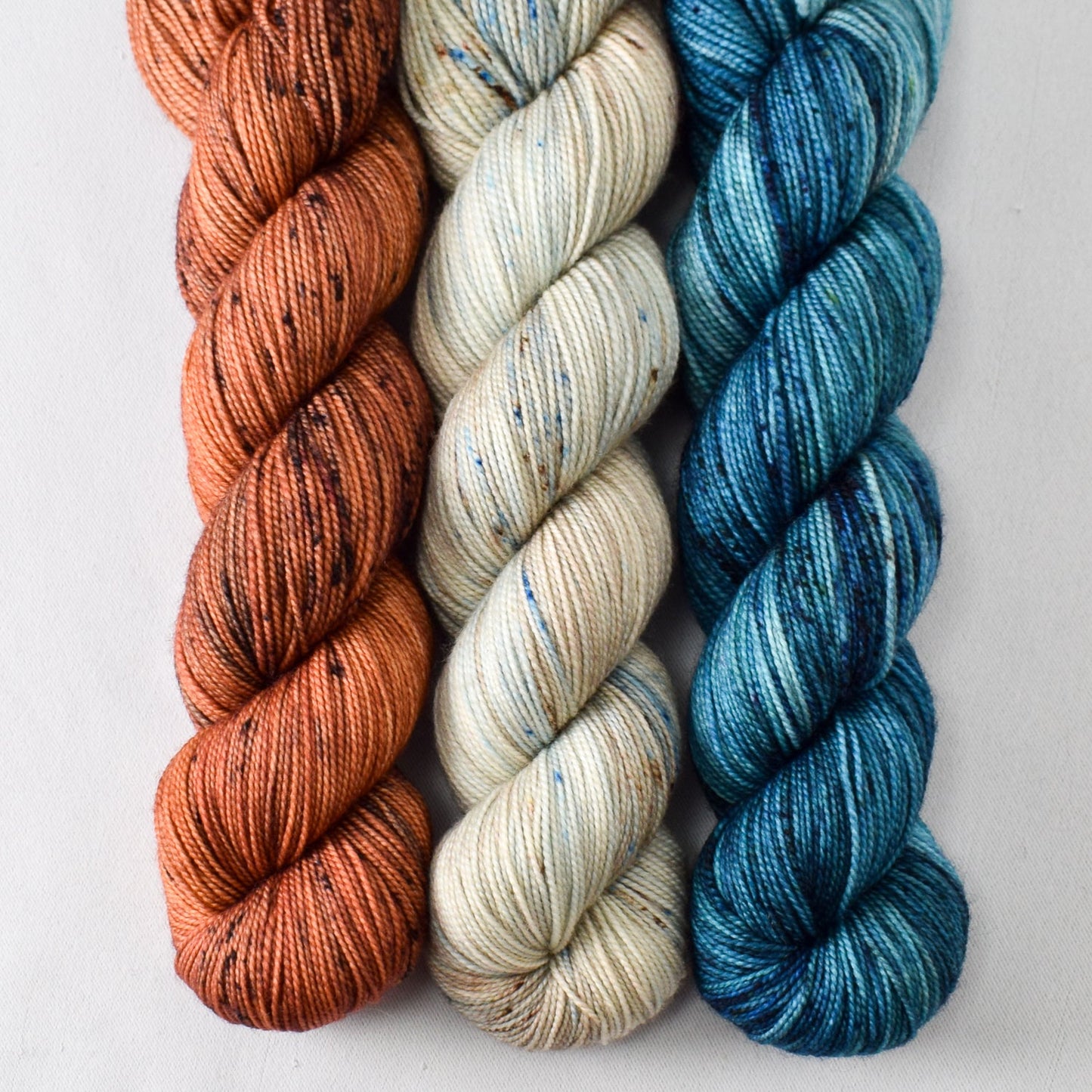 Mace, Eastern Bluebird, and May Morning - Miss Babs Yummy 2-Ply Trio