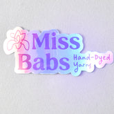 Miss Babs Logo Reflective Vinyl Sticker - Miss Babs Notions