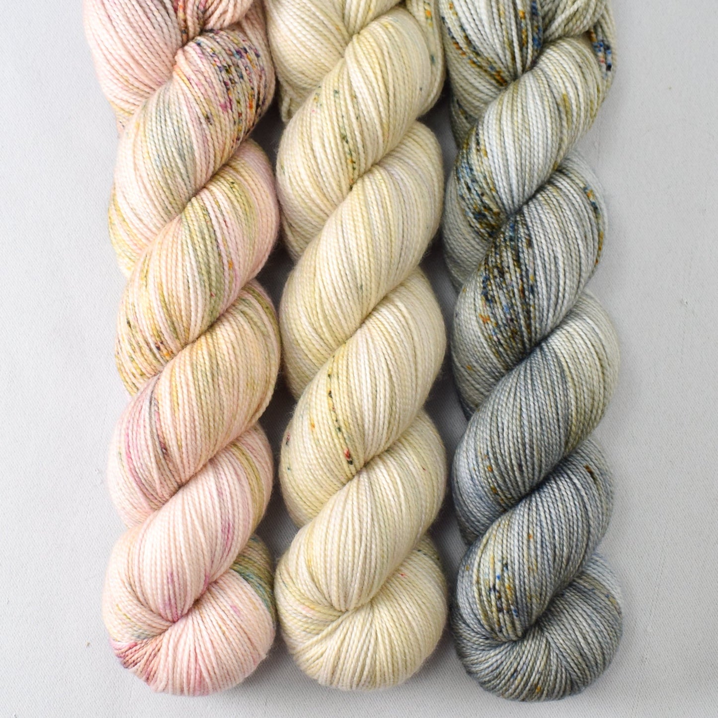 Mountain Meadow, Sea Glass, and Migration - Miss Babs Yummy 2-Ply Trio
