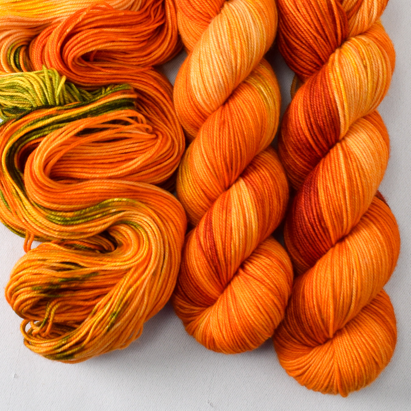 Nasturtiums - Miss Babs Laurel Falls Shaniko Merino wool yarn