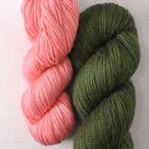 Nori and Rhodochrosite - Miss Babs Sol Shawl Set