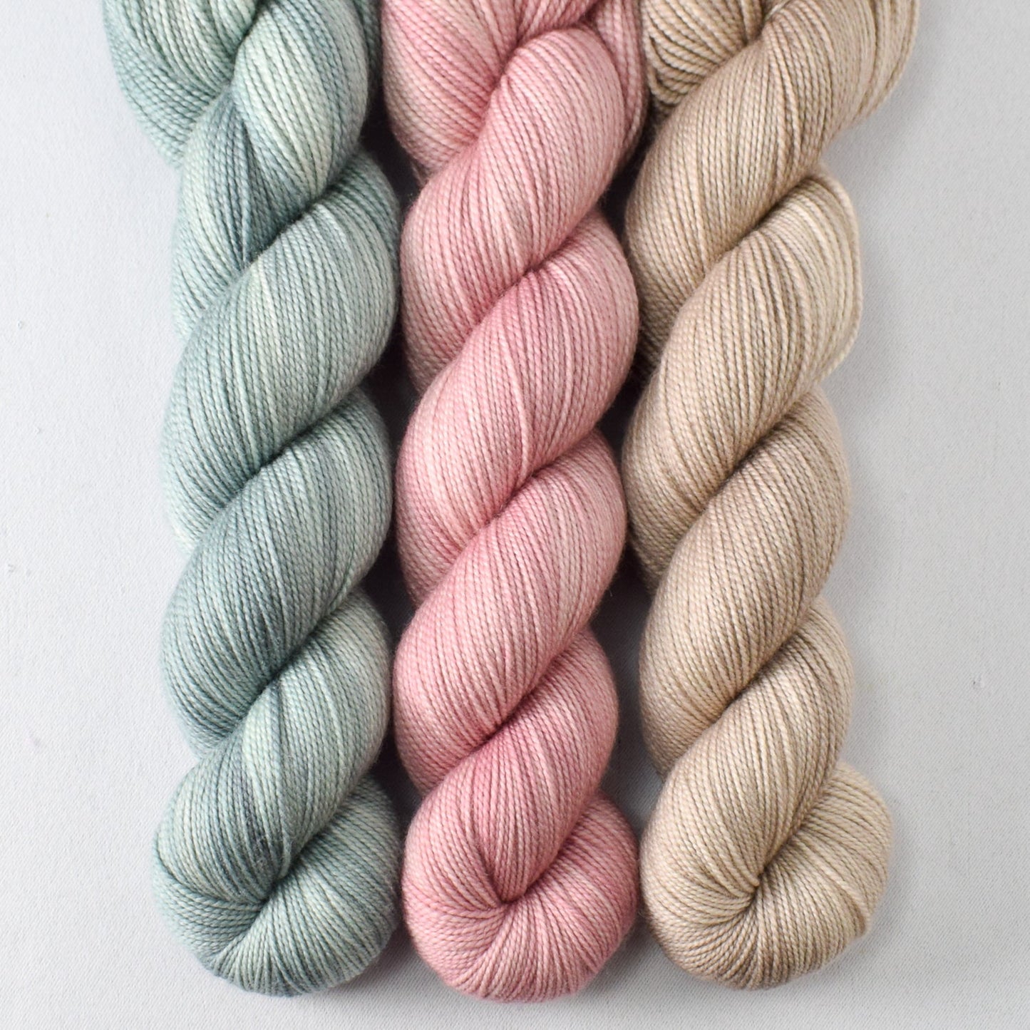 Oak Moss, Sharing, and Coastal Fog - Miss Babs Yummy 2-Ply Trio