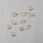 Olive Peridot Jade Stitch Markers