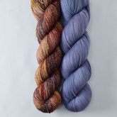 Petrified Forest and Dark Tanzanite - Miss Babs Mosaicoscope Shawl Set