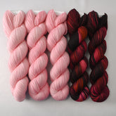 Puna Flamingo (3) and Fireside (2) - Miss Babs Yummy 2-Ply Tiny Dancer Sets