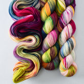 Rainbow Carwash - Miss Babs Yummy 2-Ply superwash Merino wool yarn