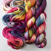 Rainbow Carwash - Miss Babs Tarte wool blend sock yarn