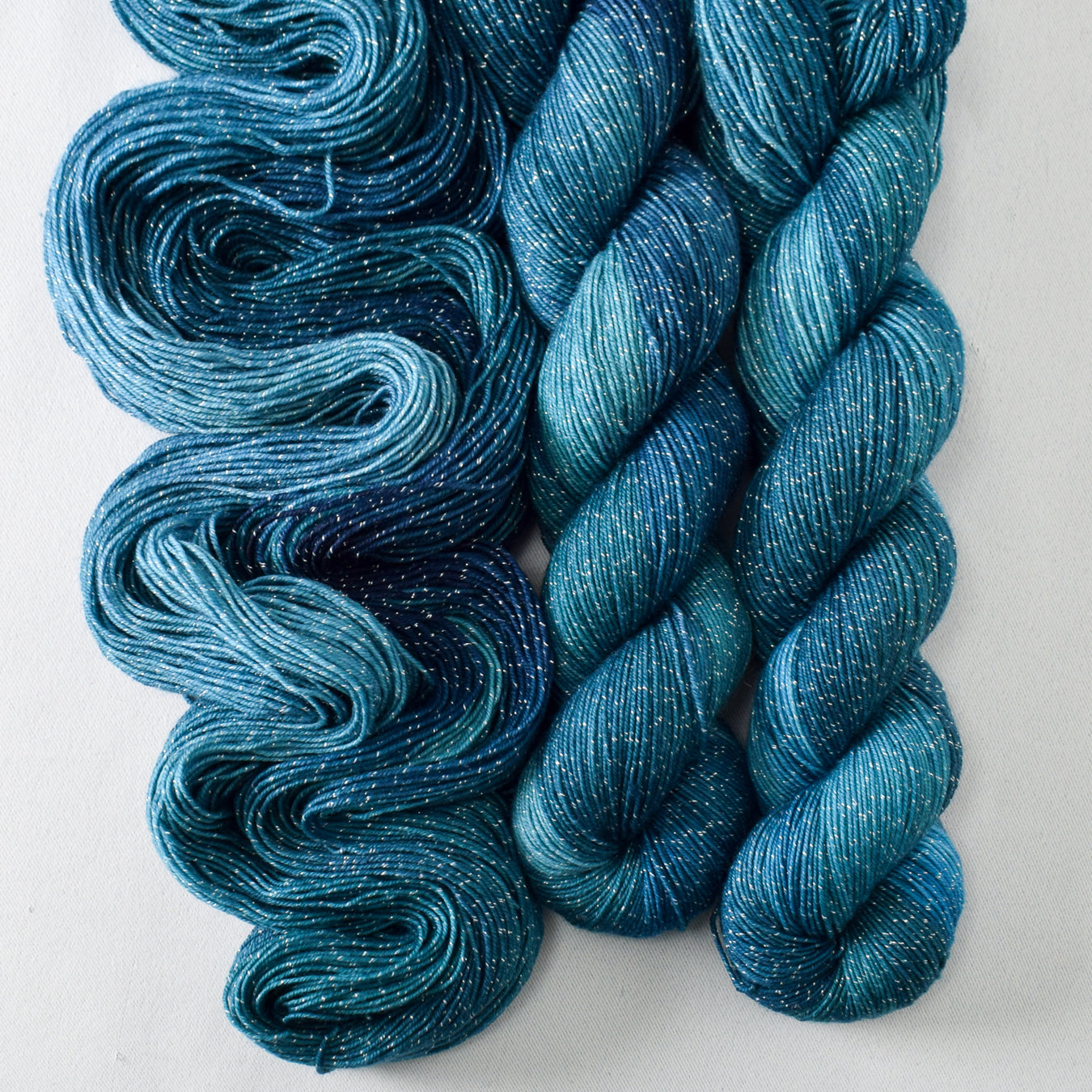 Slip Away - Miss Babs Estrellita fingering weight superwash merino and Lurex yarn
