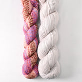 Sublime Skies and White Peppercorn - Miss Babs Junction Fiber Mill Making Tracks Lite and Killington Set