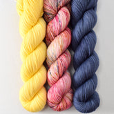 Walking on Sunshine, Fireworks, and Stowaway - Miss Babs Yummy 2-Ply Trio