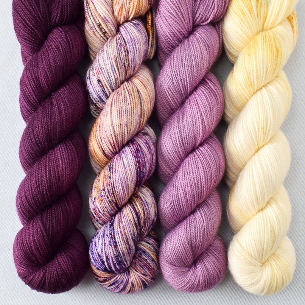 Wolfsbane, Radiant Cloudscape, Lepidolite, and All that Glitters - Miss Babs Yummy 2-Ply Quartet