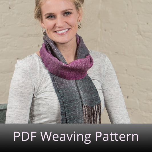 Carmen on a Winged Horse Scarf - PDF Weaving Pattern