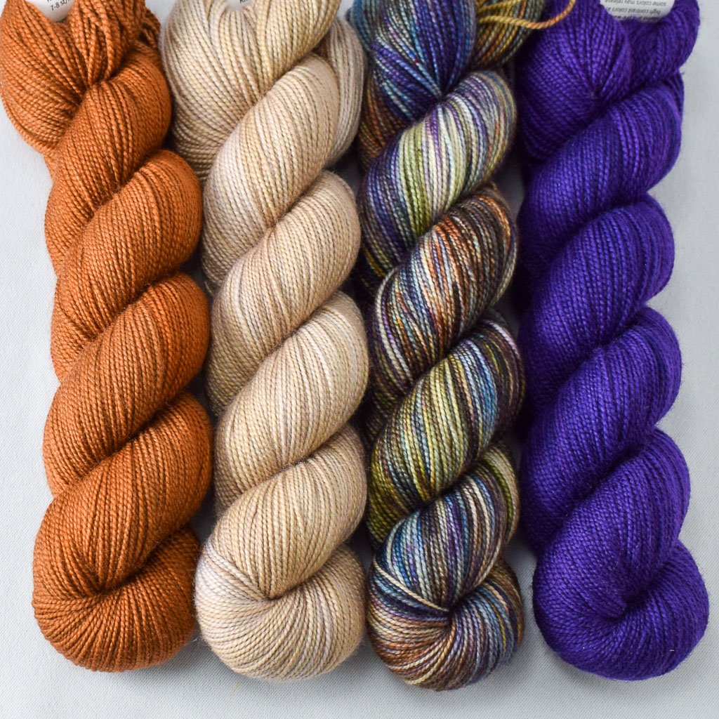 Amethyst, Outstanding, Roasted Pumpkin, Sand Dollar - Miss Babs Yummy 2-Ply Quartet