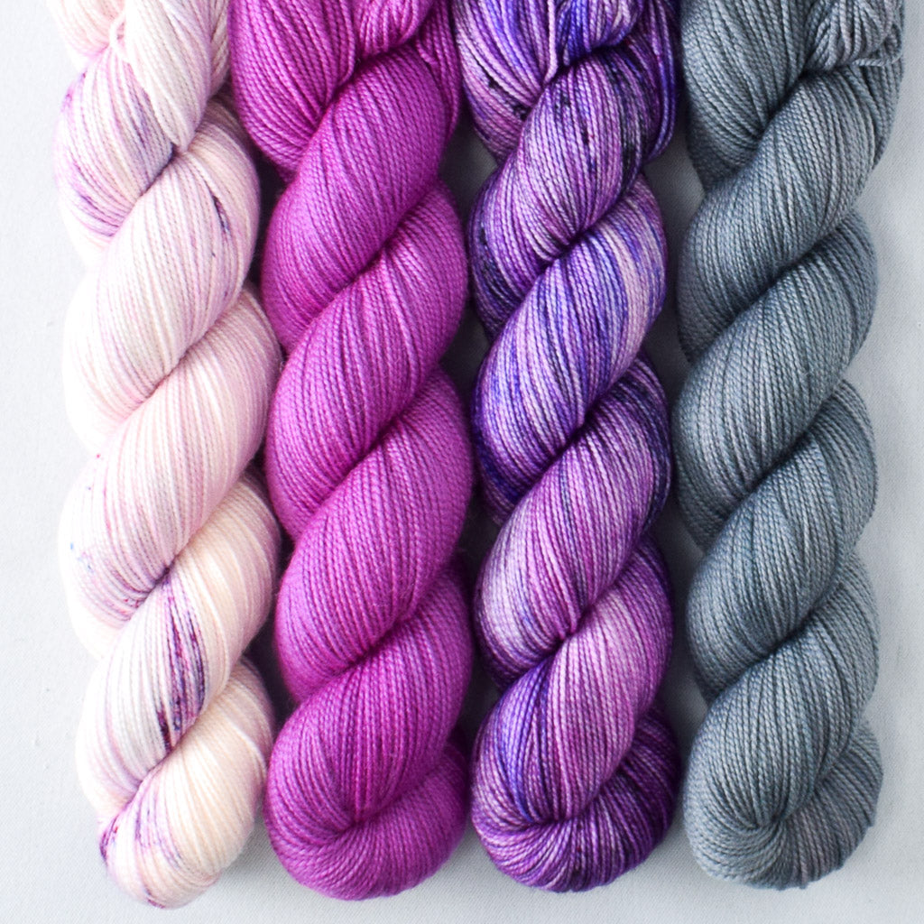 Amethyst Crystal, Awaken, Balloon Animals, Purple Mountains - Miss Babs Yummy 2-Ply Quartet