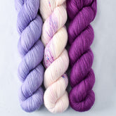 Amethyst Crystal, Boysenberry, Orchid - Miss Babs Yummy 2-Ply Trio