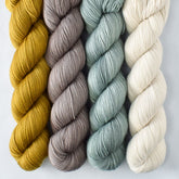 Antique Brass, Oak Moss, Plover, Run Away - Miss Babs Yummy 2-Ply Quartet