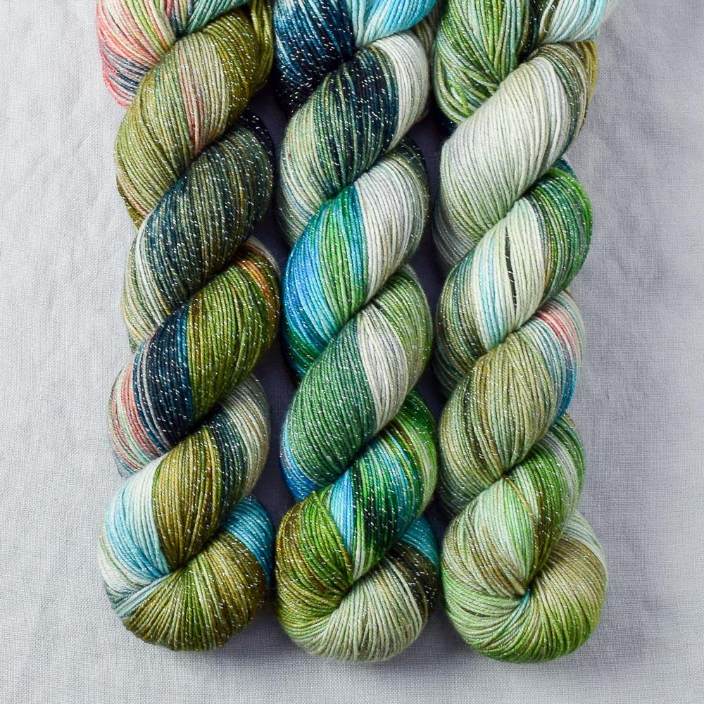 Atlantis - Miss Babs Estrellita fingering weight superwash merino and Lurex yarn