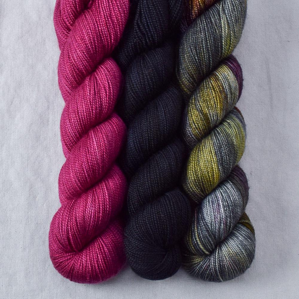 Aubergine, Blackbird, Zombie Prom - Miss Babs Yummy 2-Ply Trio
