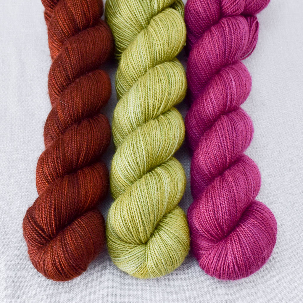 Aubergine, Fiddlehead, Russet - Miss Babs Yummy 2-Ply Trio