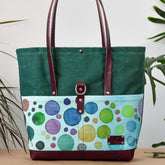 Hunter with Turquoise Bubbles Bag No. 3 - The Everywhere Bag