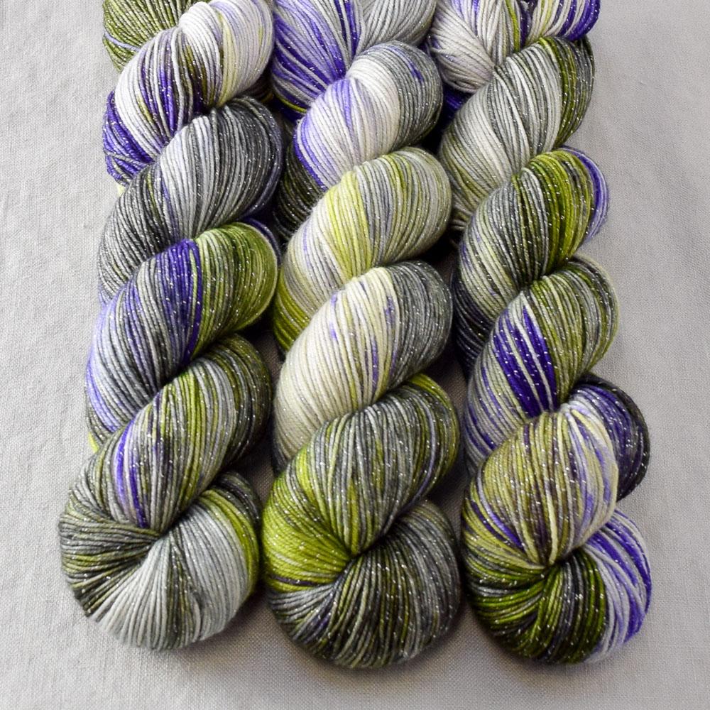 Banshee - Miss Babs Estrellita fingering weight superwash merino and Lurex yarn