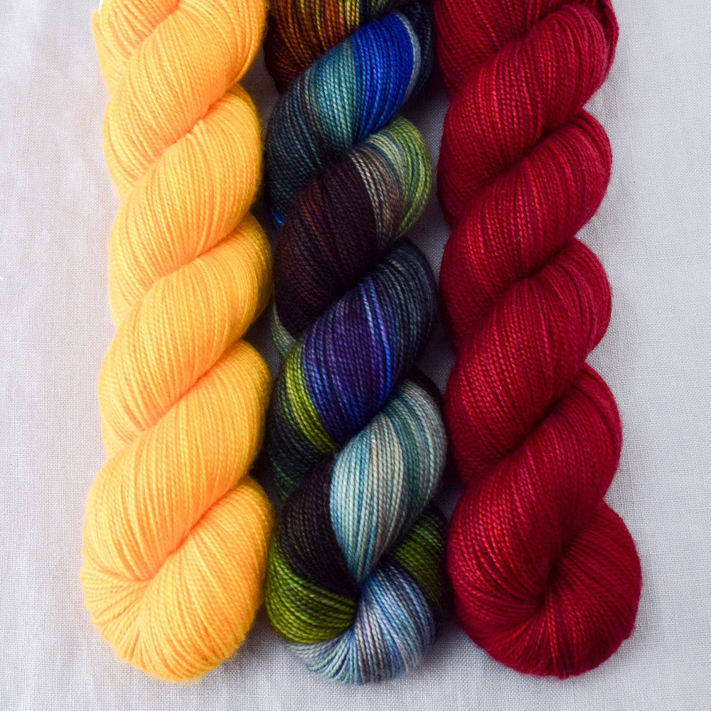 Berlin, Dark Andromeda, Squash Blossom - Miss Babs Yummy 2-Ply Trio