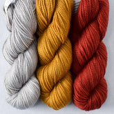 Berries, Leaves, and Vines Set: Turkey Red, Gilded, Fleur de Sel - Miss Babs Toe Trio