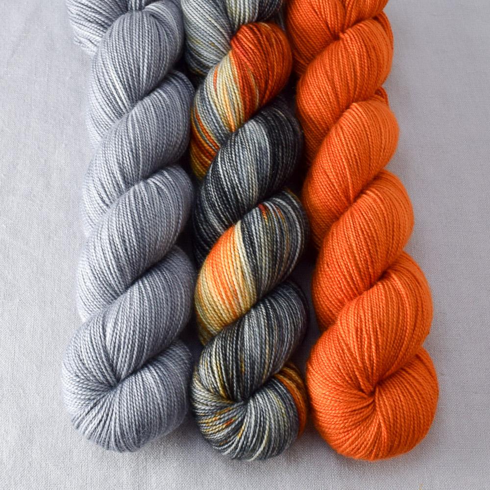 Biker Chick, French Marigold, Slate - Miss Babs Yummy 2-Ply Trio