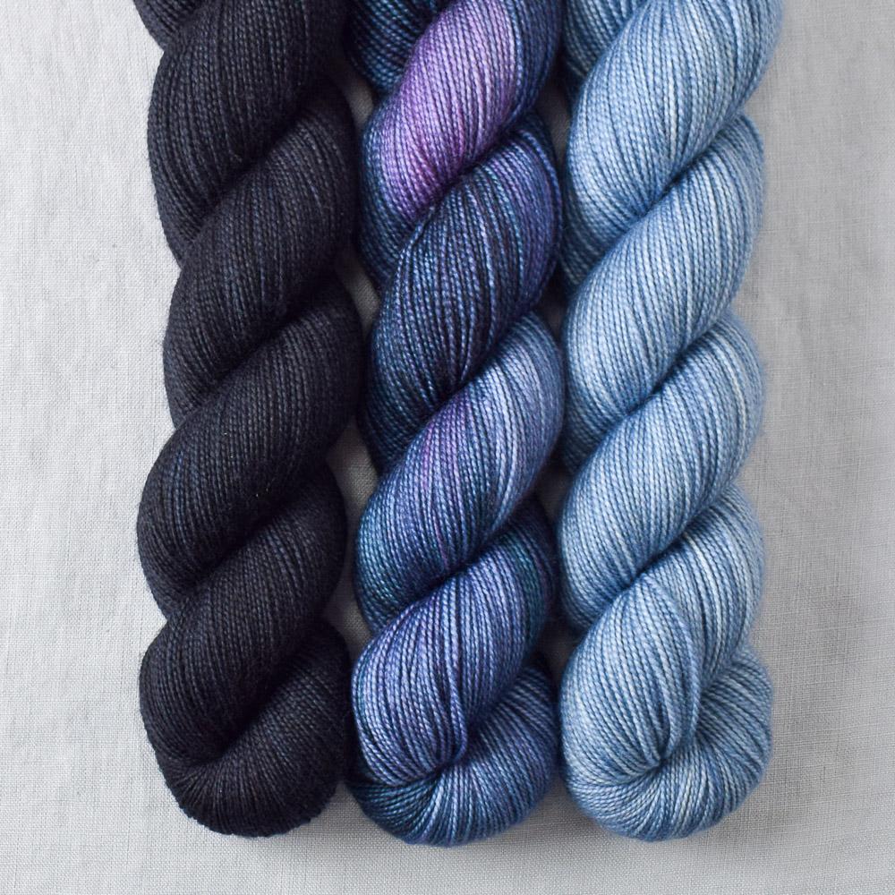 Blackbird, Iolite, Stonewashed - Miss Babs Yummy 2-Ply Trio