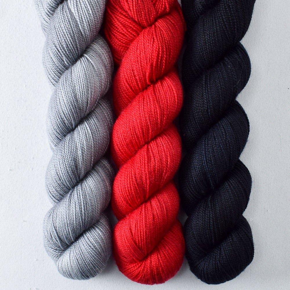 Blackbird, Scarlet Letter, Slate - Yummy 2-Ply Trio