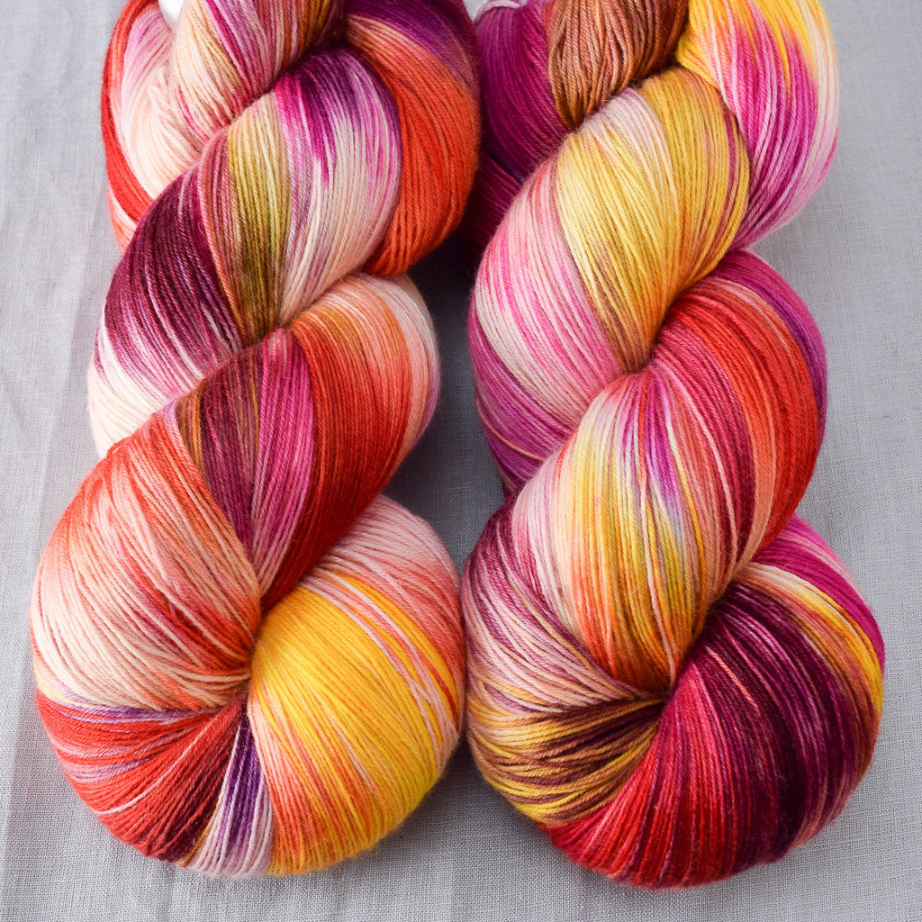 Bloomin Pansies - Miss Babs Katahdin yarn