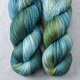 Blue Dasher - Miss Babs Big Silk wool and silk blend yarn